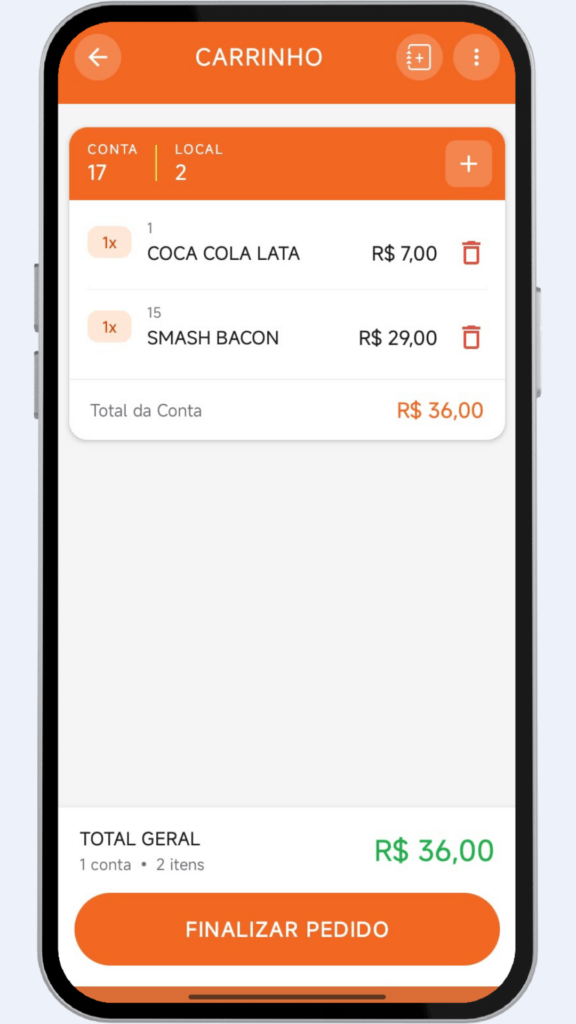 Envie pedidos